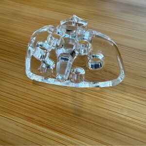 Lalique Crystal Flower Frog for Sylvia Swan Vase